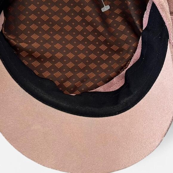 Lack of Color Lola Pink Suede Newsboy Cap Coquette Slouch Hat (small / 55cm) - Picture 8 of 8